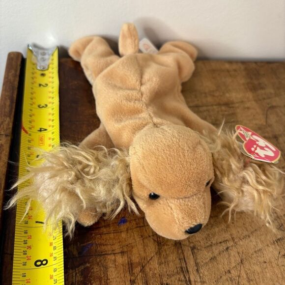 Vintage Ty Beanie Baby Spunky Cockerspaniel Tan Dog Stuffed Animal Plush Toy - Picture 8 of 9